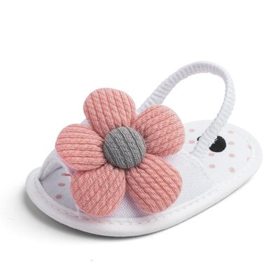 Baby Girls Fabric Non-Slip First Walkers Flat Sole Sunflower Sandals (0-15 months)_img_4