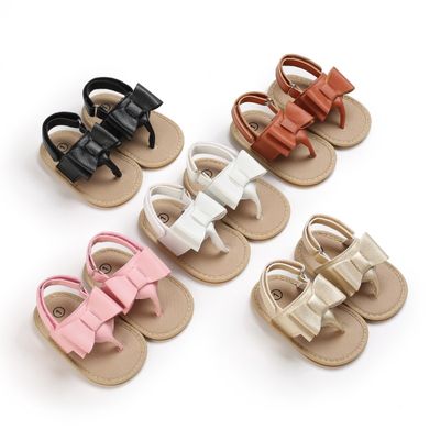 Baby Girls Anti Slip Sole Bow Pre-Walking Summer Sandals (6 - 18 months)_img_0