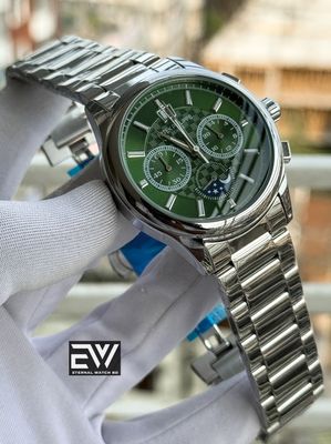 PATEK SILVER CHAIN GREEN DIAL_img_0