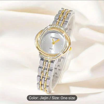 Shein - CARYINO Ladies Dual-Tone Stainless Steel Watch Band_img_1