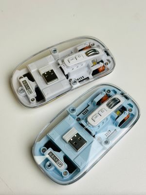 GearUP WM30 Transparent Crystal 2.4G + Bluetooth Magnetic Wireless Mouse_img_1