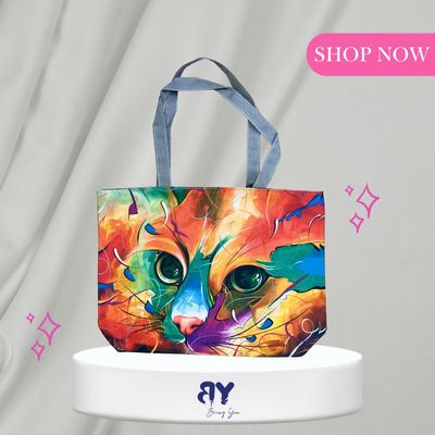2025 Trendy Canvas Tote Bag – Women’s Multi-Color Print Shoulder Bag | High Capacity, Lightweight & Washable | Custom Pattern Design_img_0