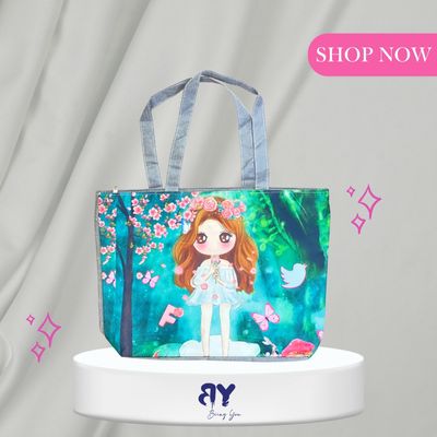 2025 Trendy Canvas Tote Bag – Women’s Multi-Color Print Shoulder Bag | High Capacity, Lightweight & Washable | Custom Pattern Design_img_0