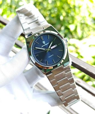 POEDAGAR 930 Men's New Luxury Luminous Date Week Stainless Steel Quartz Watch For Men_img_0