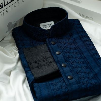 ZAFAR - DEEP BLUE CHIKAN