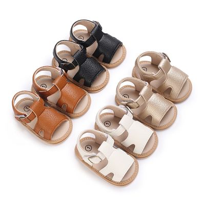 Baby Boy Anti Slip Sole Leather Crib Sandals ( 6-18 months)_img_0