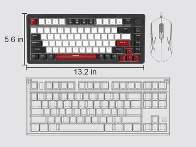 MAGEGEE STAR75 Wired Mechanical Keyboard - Red Switch_img_1