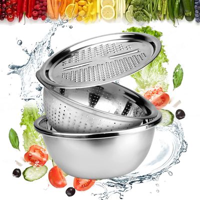 3 In 1 Stainless Steel Drain Basket Vegetable Cutter_img_4
