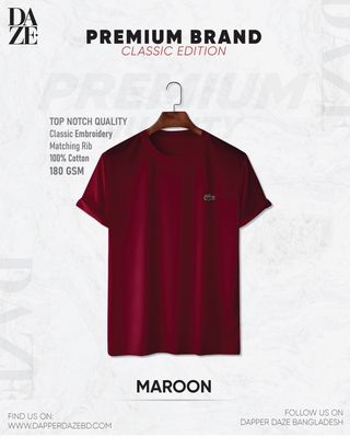 LC14 Maroon Premium Brand T-Shirt_img_0