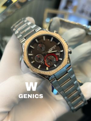 Casio Edifice EQB1100 With Brand box Silver chain black Dial AA Grade_img_0