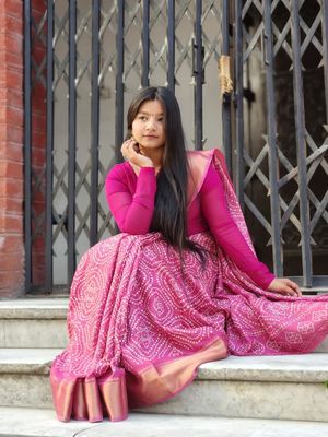 Gadwal Joripal Chunri silk With blous_img_1