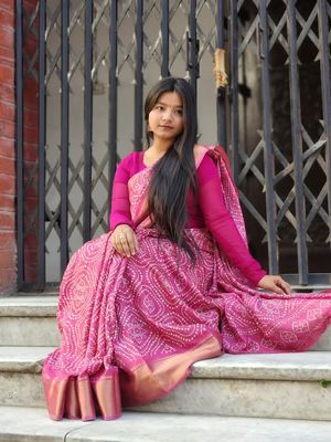 Gadwal Joripal Chunri silk With blous_img_2