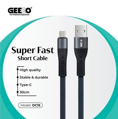 Geeoo DC-15 3A Type-C Short Cable – 30cm ._img_0