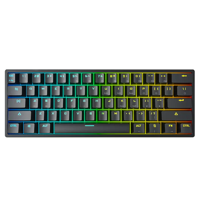 LEAVEN K620 Wired Hot-Swappable Gaming Mechanical Keyboard - Blue & Red Switch_img_1
