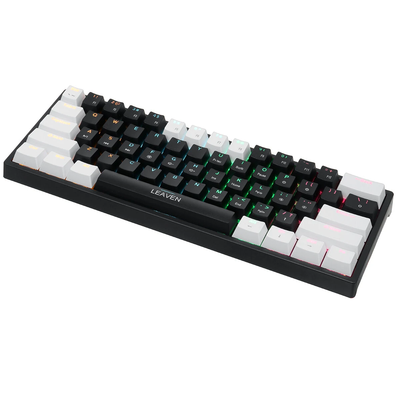 LEAVEN K620 Wired Hot-Swappable Gaming Mechanical Keyboard - Blue & Red Switch_img_2
