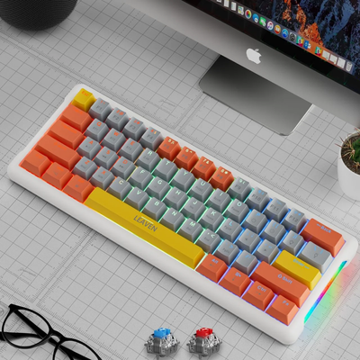 LEAVEN K610 Wired Hot-swappable Gaming Mechanical Keyboard - Red Switch_img_1
