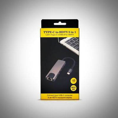 USB C Hub 5 in 1 Type C 3.1 to 4K HDMI, 3 USB 3.0 Ports, PD Charging Port Multiport Adapter_img_1