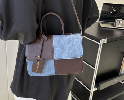Splicing textured handbag_img_0