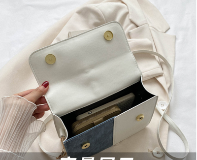 Splicing textured handbag_img_3