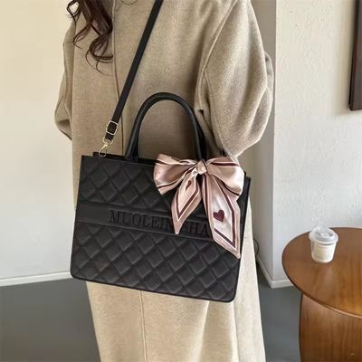 Korean Style Gentle Temperament Silk Scarf Handbag_img_10