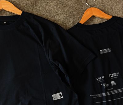 Black oversized t-shirt- text font 190 gsm_img_2