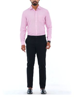 Men's Long Sleeve Formal Shirt Striped Button Down Shirts with Pocket | Palli_img_2