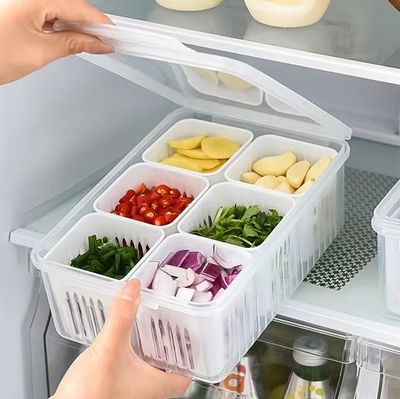 6 Grid Fridge Storage Box Container_img_0