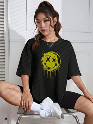 Keep Smiling Drop Shoulder T-shirt - 24_img_1