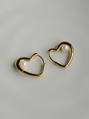 Pearly heart earrings 2cm_img_1