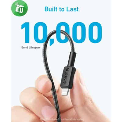 Anker 322 USB-C To Lightning Cable (3Ft) Black - A81B5H11_img_2