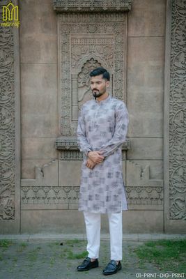 Modern Digital Print Panjabi for Men_img_2