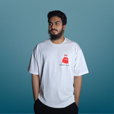 Angry Crab 🦀😠 - Premium Oversized Drop Shoulder T-shirt_img_0