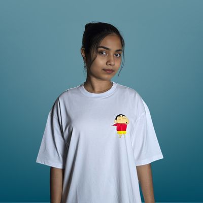 Dancing Shinchan 🥴 - Premium Oversized Drop Shoulder T-shirt_img_1
