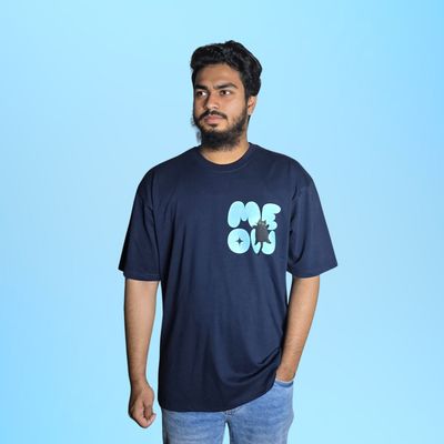 MEAW 🐈‍⬛ - Premium Oversized Drop Shoulder T-shirt_img_0