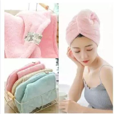 Ladies Hair Towel Magic Hair Wrap Bath Salon Towels Fast Drying Absorbent Cap For Women And Girls_img_1
