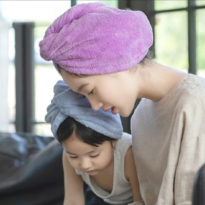 Ladies Hair Towel Magic Hair Wrap Bath Salon Towels Fast Drying Absorbent Cap For Women And Girls_img_2