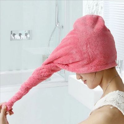 Ladies Hair Towel Magic Hair Wrap Bath Salon Towels Fast Drying Absorbent Cap For Women And Girls_img_5