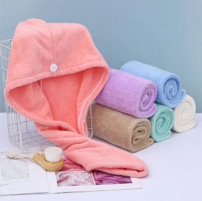 Ladies Hair Towel Magic Hair Wrap Bath Salon Towels Fast Drying Absorbent Cap For Women And Girls_img_6