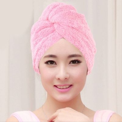 Ladies Hair Towel Magic Hair Wrap Bath Salon Towels Fast Drying Absorbent Cap For Women And Girls_img_8