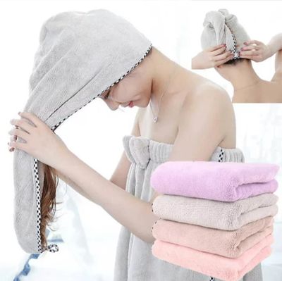 Ladies Hair Towel Magic Hair Wrap Bath Salon Towels Fast Drying Absorbent Cap For Women And Girls_img_9
