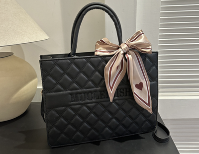 Korean Style Gentle Temperament Silk Scarf Handbag_img_9
