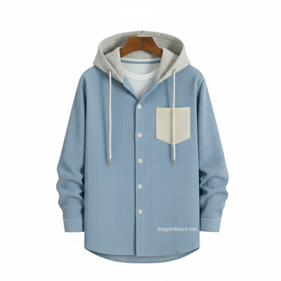 Premium check hooded shirt for winter 003_img_0