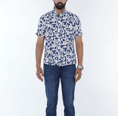 Men's Lightweight Viscose Short Sleeve Button-Up Casual Shirts_img_1