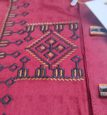 Premium Embroidery Panjabi Maroon | Menmart|119721_img_2
