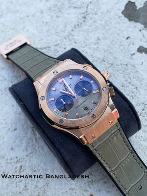 HUBLOT CLASSIC FUSION ROSE GOLD CASE GREY BELT GREY DIAL TEXTURE_img_0