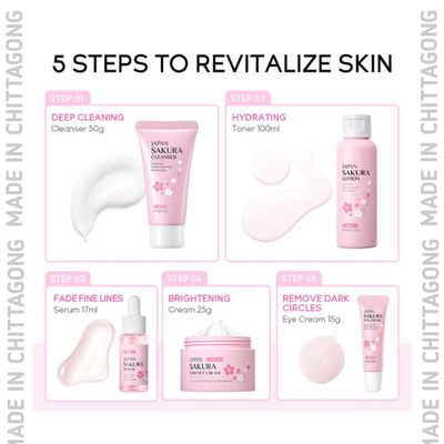 Laikou Japan Sakura Skincare Set (5 Pcs)_img_1