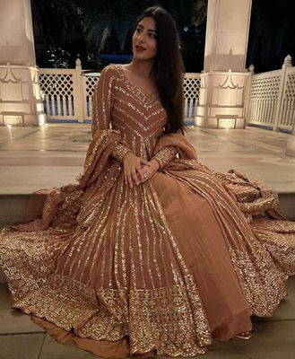Embroidered Georgette Abaya Style Indian Dress_img_1