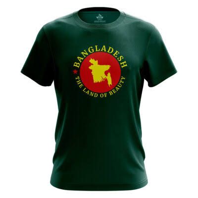 Bangladesh Flag with Map 1971 Cotton Tee Shirt - Buy Online_img_3