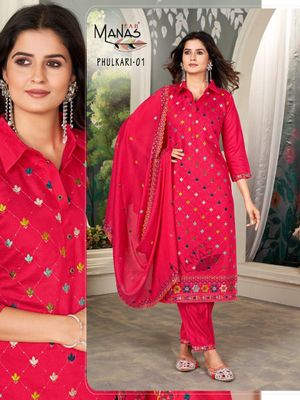Embroidered Reyon Fabrics Indian Women Dress_img_2