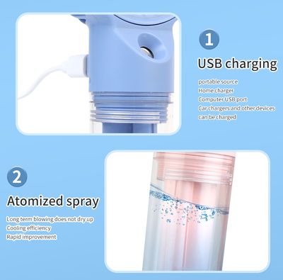 Handheld Fan Misting Fan | Portable Misting Fan,Battery Operated Rechargeable Three Wind Speed Mini Mister Fan with Water Spray For Indoor & Outdoor,campaign_img_4